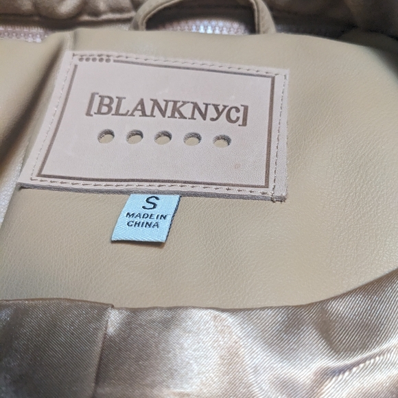 BlankNYC FAUX LEATHER BOMBER JACKET WITH REMOVABLE HOOD - Picture 6 of 11